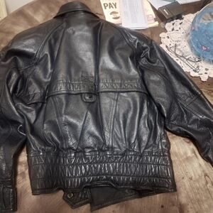 Leather coat